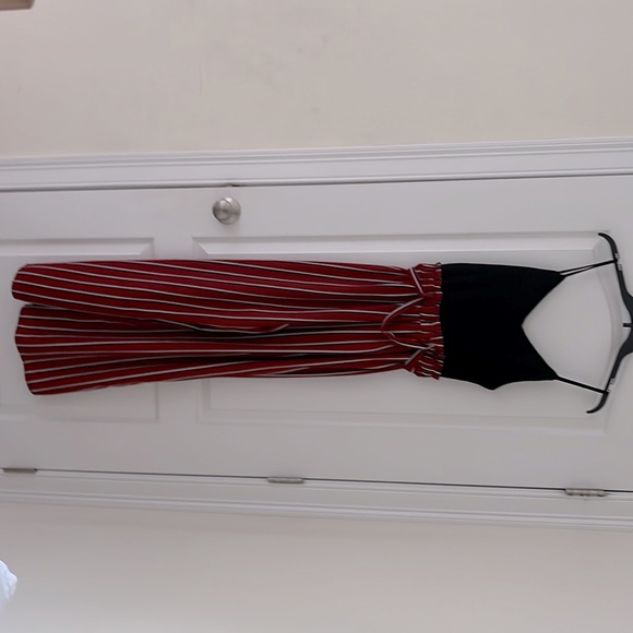 Red and black striped jumpsuit - Picture 2 of 2